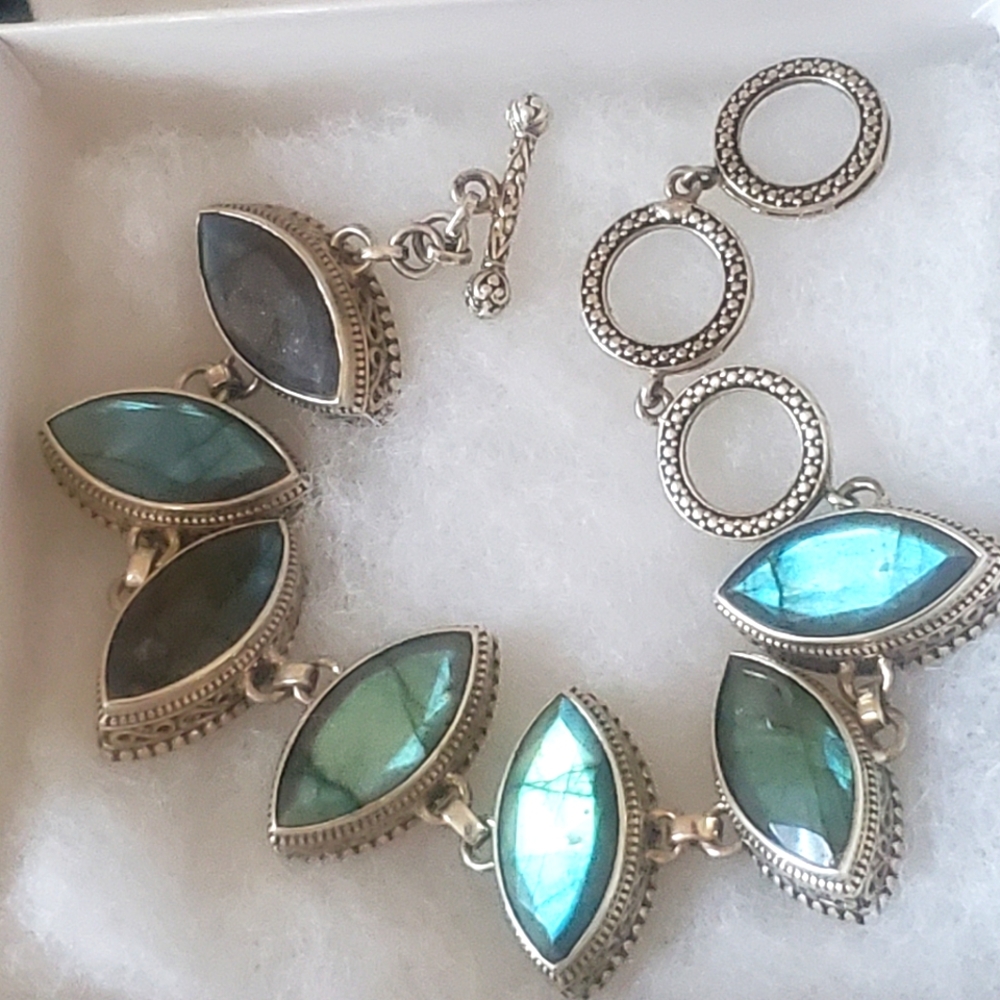 Labradorite & 925 silver bracelet